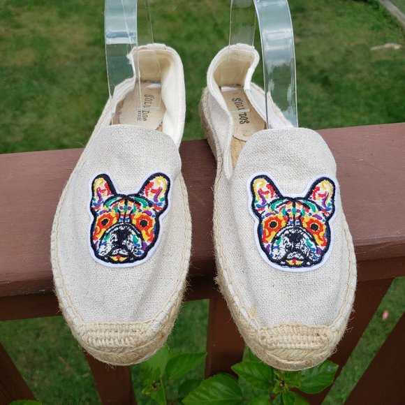 Soludos Shoes - SOLUDOS Frenchie Bulldog Espadrilles Sz 9 EUC